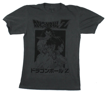 Dragon Ball Z Mens  T-Shirt -  Action Collage Kanji Black Print Image