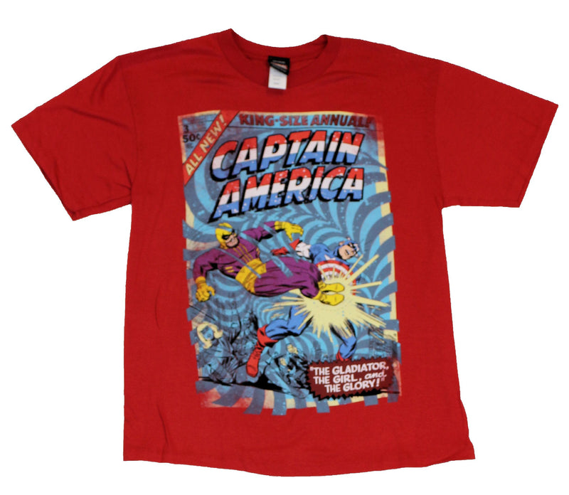 Captain America Mens T-Shirt - Distressed King Size Annual 3 Image