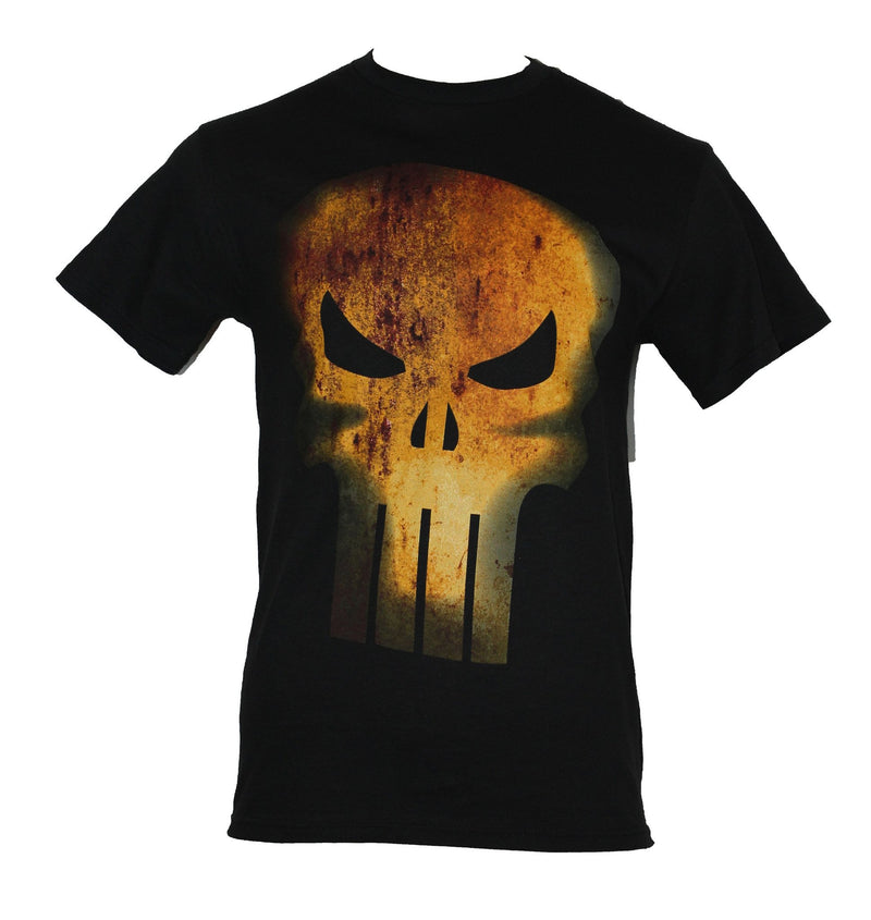 The Punisher (Marvel Comics)  Mens T-Shirt -  Giant Rust Colored Logo - Inmyparentsbasement.com