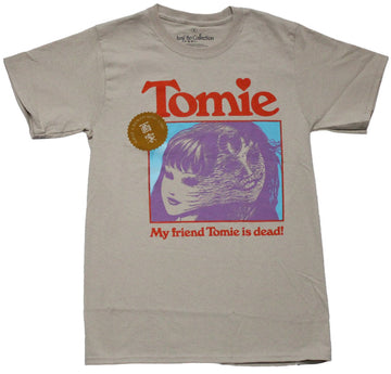 Junji Ito Mens T-Shirt - Tomie Purple Image "My Friend Tomie is dead"