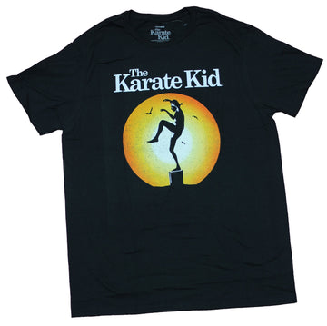 Karate Kid Mens T-Shirt - Crane Kick Sunset Daniel Image
