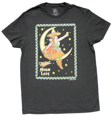 Miller High Life Mens T-Shirt - Moon Maiden Vintage Design