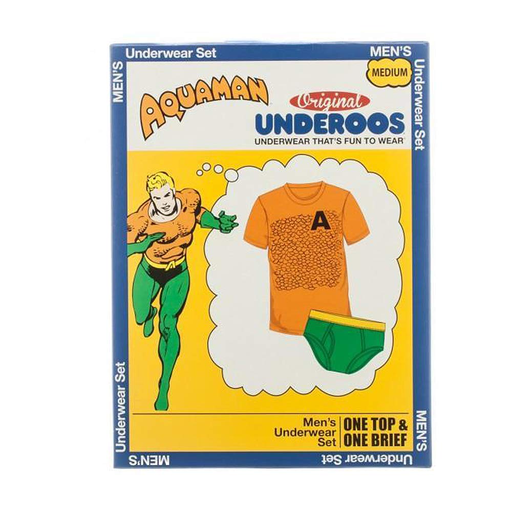 Underoos Classic DC Comics Aquaman Men's Top & Brief Underwear Set