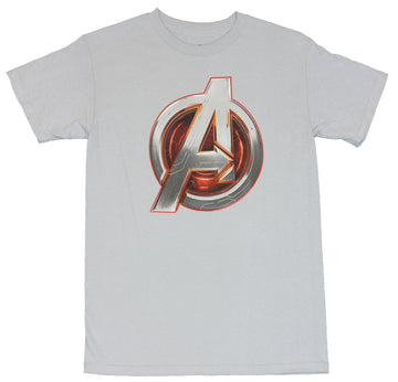 The Avengers (Marvel Comics) Mens T-Shirt - Age of Ultron Metallic Style Logo