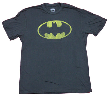Batman Mens T-Shirt  - Distressed Oval Logo Image