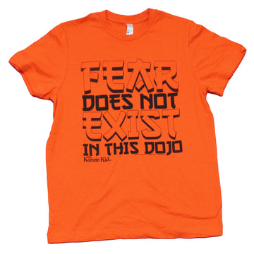 Karate Kid Youth T-Shirt - Fear Does Not Exist Word Image