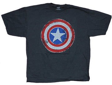 Captain America Mens T-Shirt - Tons of Logos Inside Large Logo