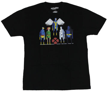X-Men (Marvel Comics) Mens T-Shirt  - Pixel Styled Original X2Men Lineup Group