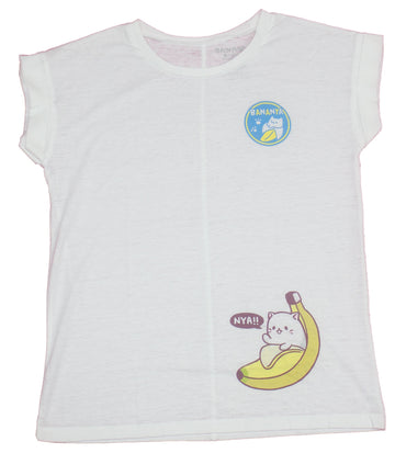 Bananya Mens T-Shirt- Lapel Cute Bananya Image