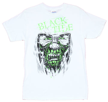 Black Tide Mens T-Shirt - Screaming Mask Face Busting Through