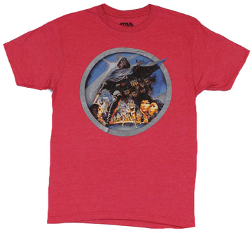 Star Wars Mens T-Shirt - Darth Vader Hoth & Other Empire Images Circle Collage
