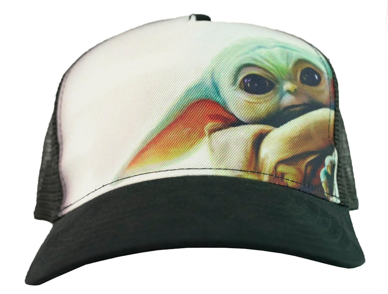 Star Wars The Mandalorian The Child Grogu Mesh Trucker Hat - Inmyparentsbasement.com