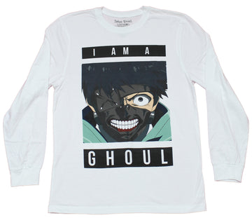 Tokyo Ghoul Long Sleeve Mens T-Shirt - I Am A Ghoul Picture Box Image