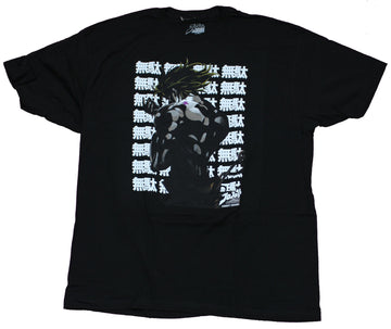Jojo's Bizarre Adventure Mens T-Shirt -Jojo Facing Away Over Kanji