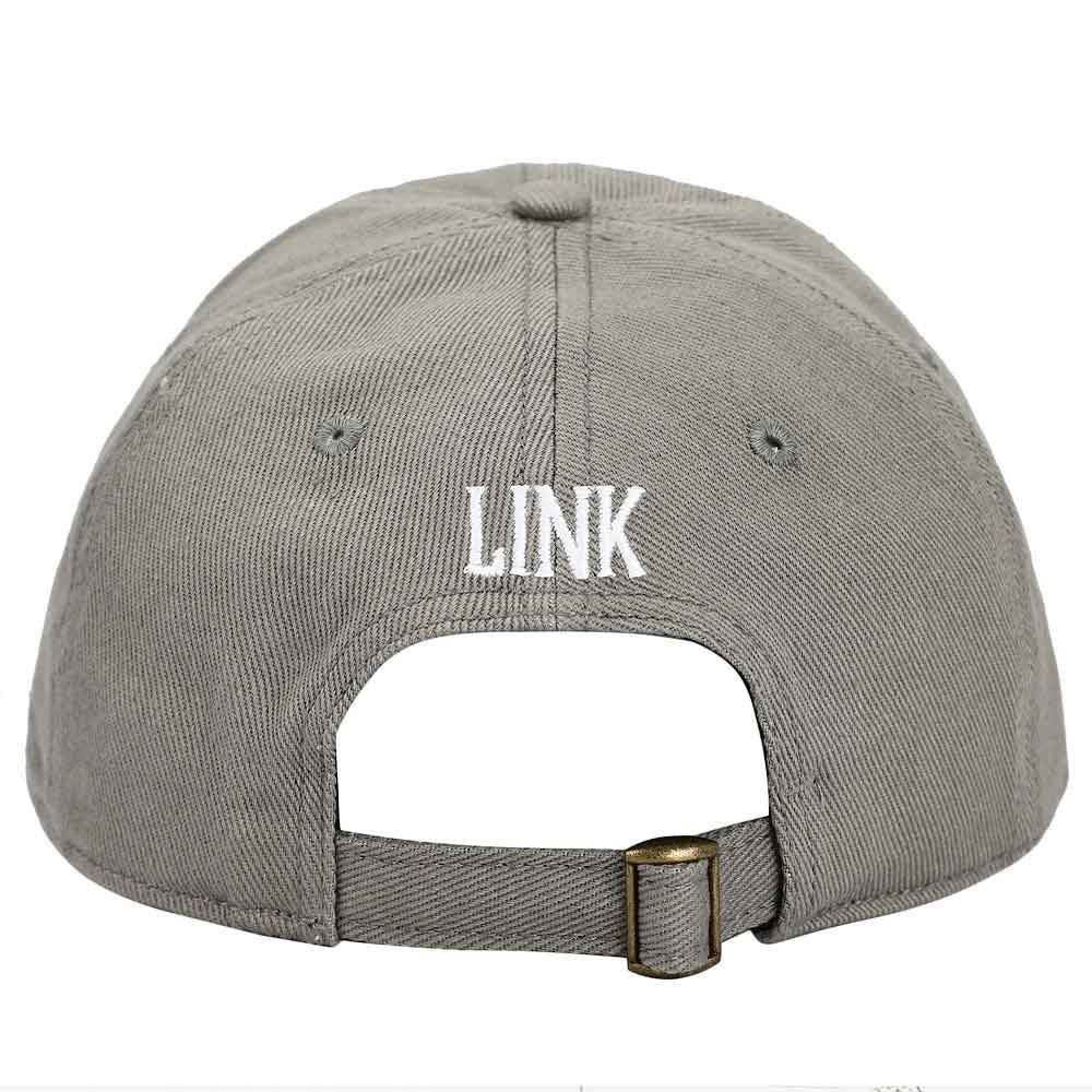 Nintendo Legend of Zelda Link Character Embroidered Symbol Grey Adjustable Hat