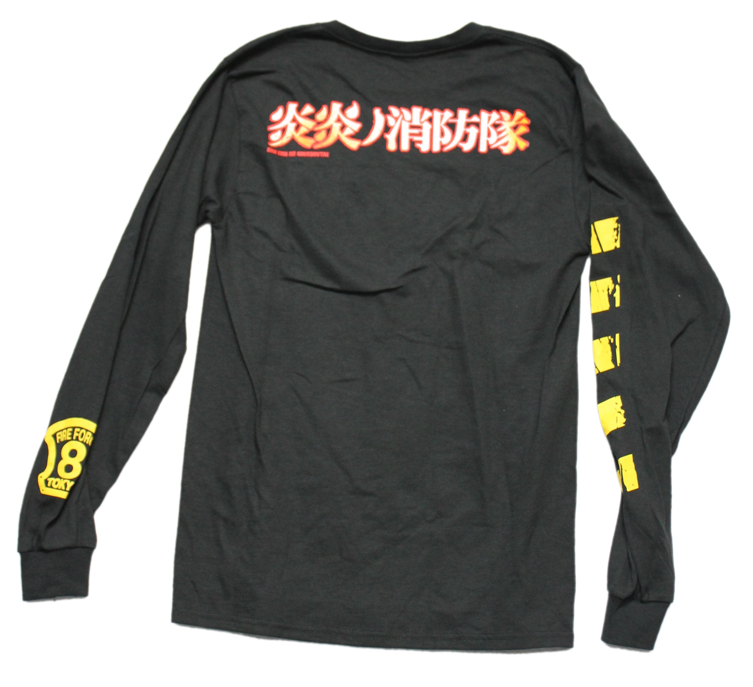 Fire Force Mens Long Sleeve T-Shirt - Tokyo Fire Force Outlined Image