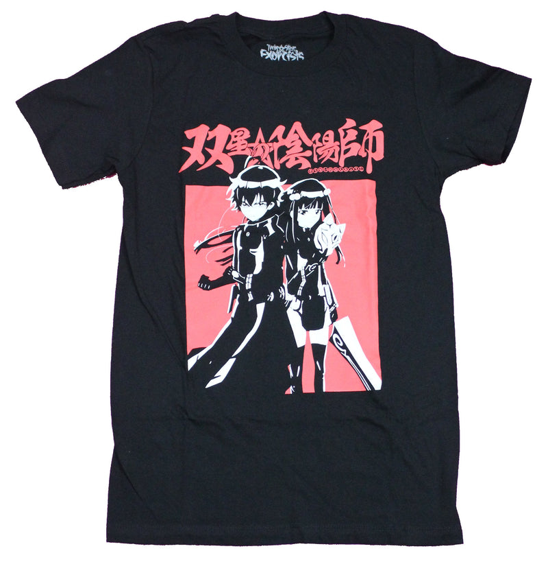 Twin Star Exorcist Mens T-Shirt - Red White Black Image of The Twins