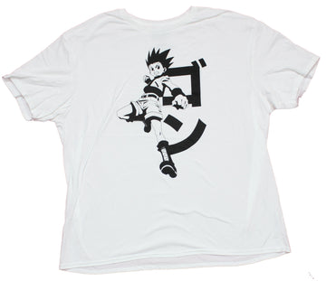 Hunter X Hunter Mens T-Shirt - Diving Gon Punch in Black & white
