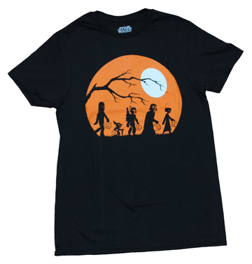 Star Wars Mens T-Shirt - Death Star Moon Silhouette Trick or Treat