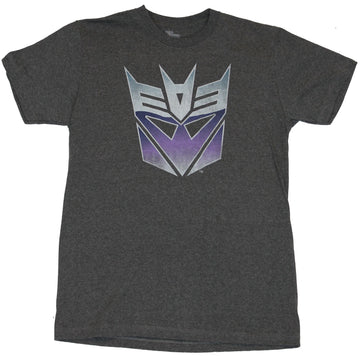 Transformers Mens T-Shirt - Classic Distressed 3 Color Decepticon Logo