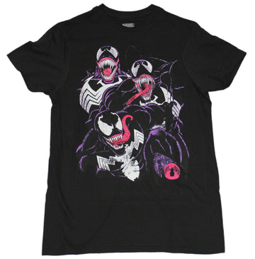 Venom Mens T-Shirt - Distressed Triple Venom Attack Image