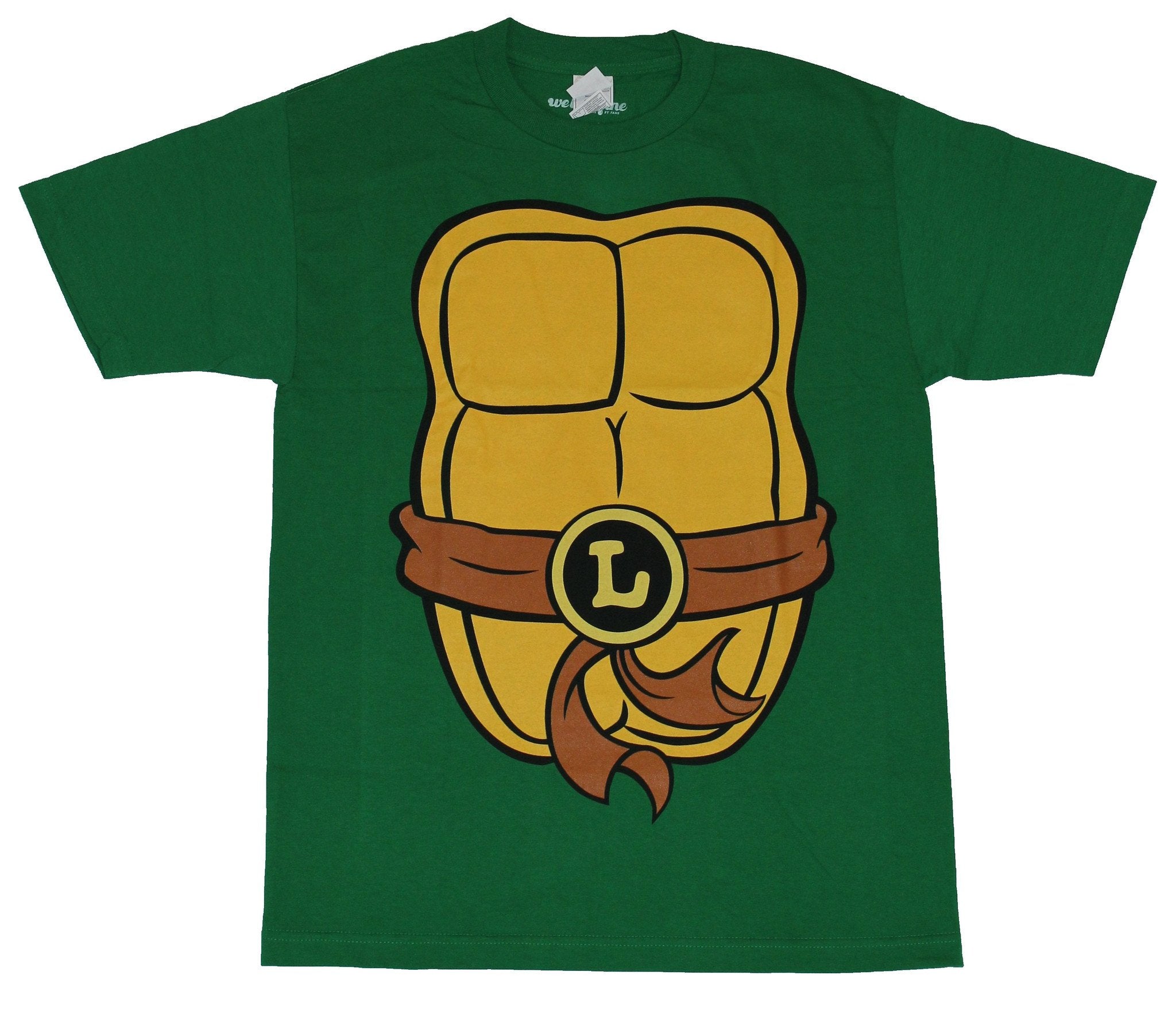 Teenage Mutant Ninja Turtles Mens T-Shirt - Leonardo Simple Costume Front & Back