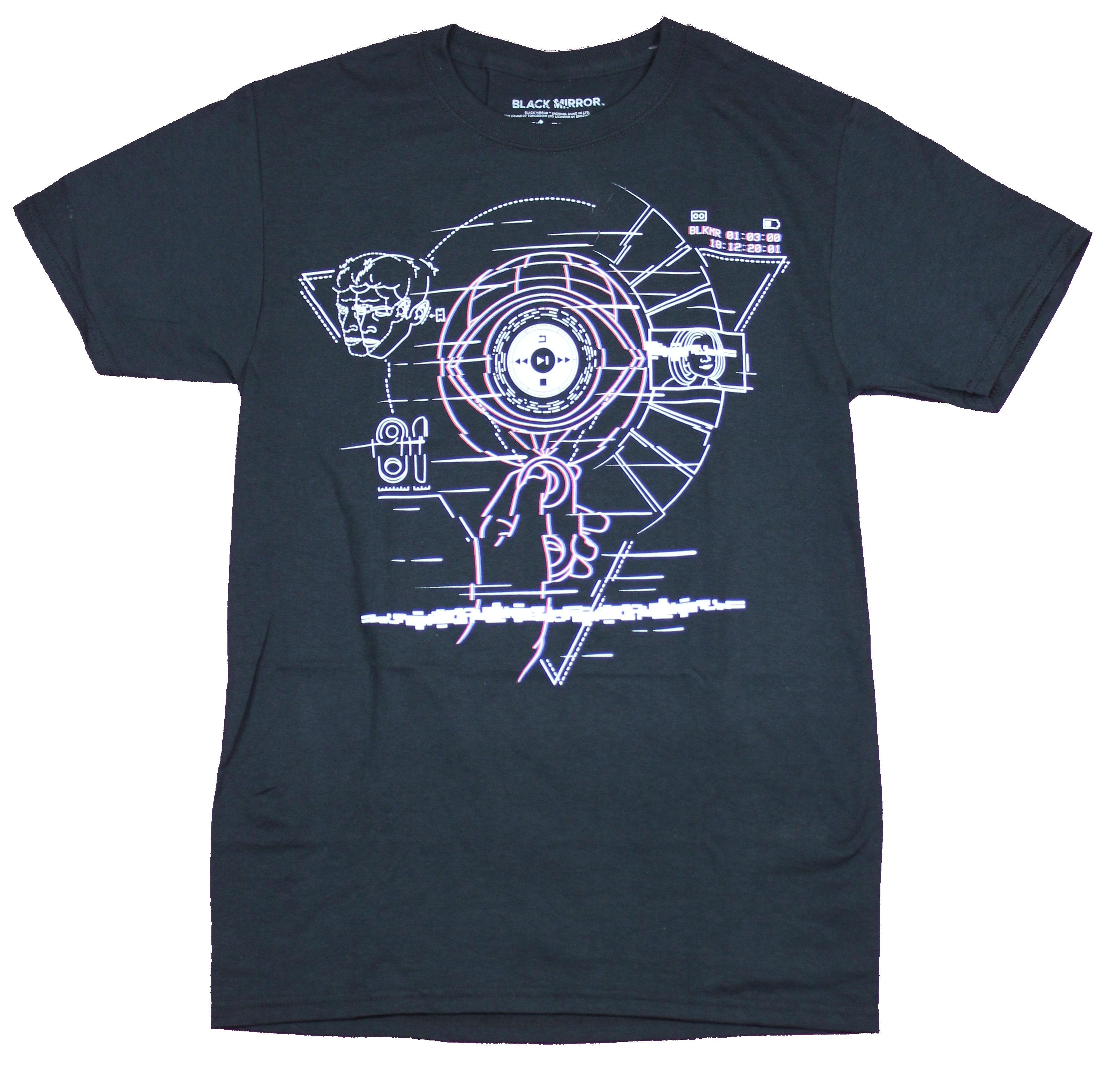 Black Mirror Mens  T-Shirt- House of Tomorrow Symbols Read Out Image