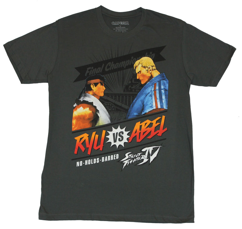 Street Fighter IV Mens T-Shirt - Final Championship "Ryu vs Abel" Image - Inmyparentsbasement.com