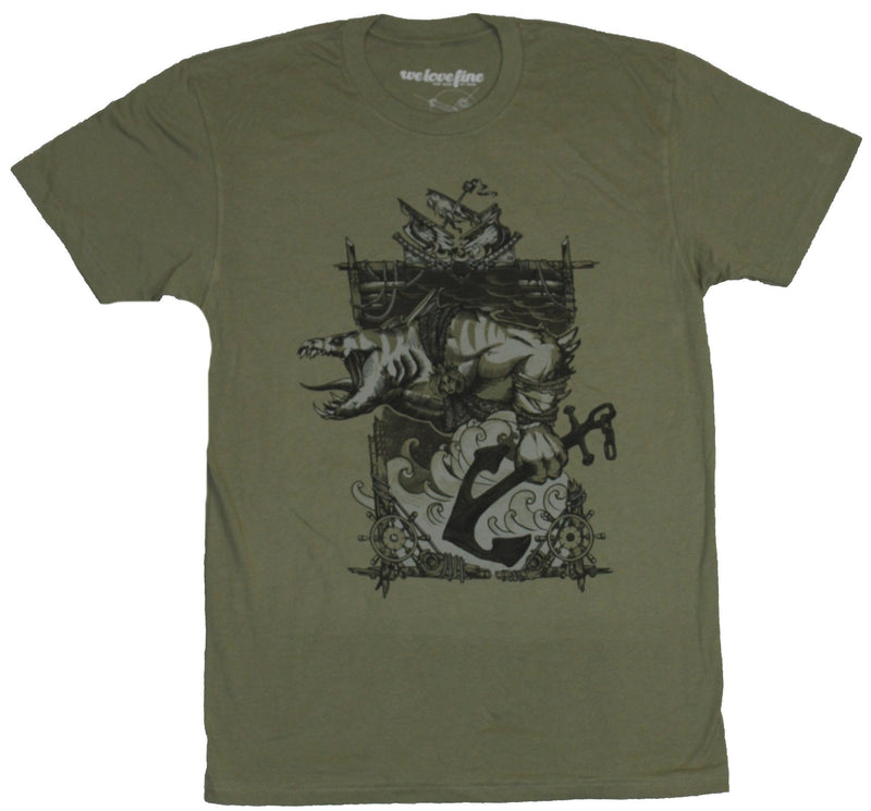 Dota 2 Mens T-Shirt -  Leviathan the Tidehunter Cracked Art Fancy Artwork Image