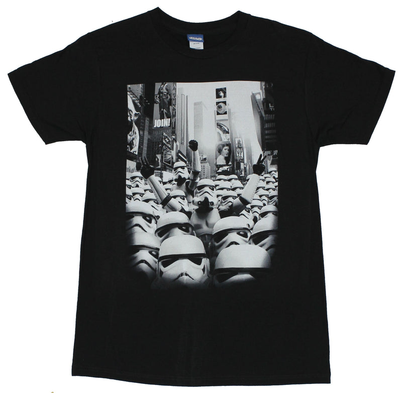 Star Wars Mens T-Shirt - Massive Times Square Stormtrooper Parade Image - Inmyparentsbasement.com