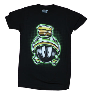 Marvin the Martian  Mens T-Shirt - Glowing Head Grid Image