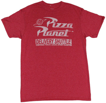 Toy Story Mens T-Shirt - Pizza Planet Delivery Shuttle Distressed Logo