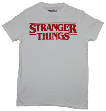 Stranger Things Mens T-Shirt  - Classic Red Logo Image