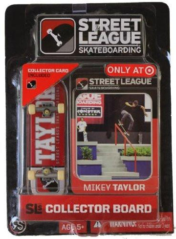 Street League Skateboarding Fingerboard - Sean Malto - White Letters Over Red Background with White Tail