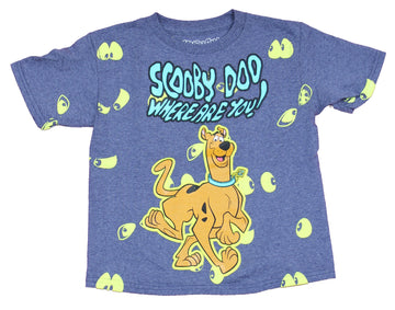 Scooby Doo Kids T-Shirt - Where Are You? Eyeballs Print