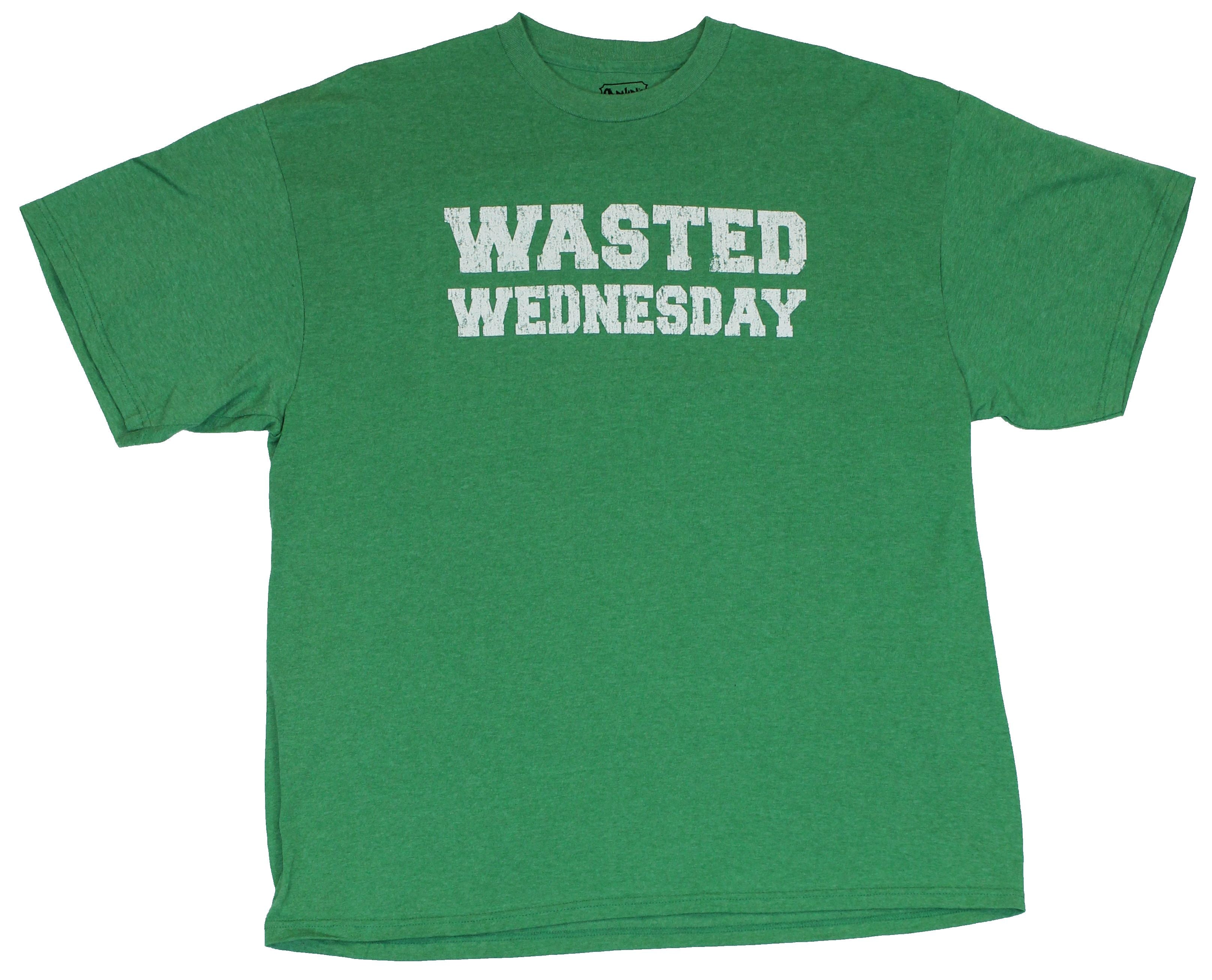 Crude Attitude Mens T-Shirt -  "Wasted Wednesday" Block Letter Logo