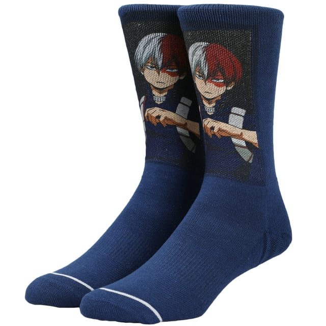 My Hero Academia Shoto Todoroki Crew Socks - Inmyparentsbasement.com