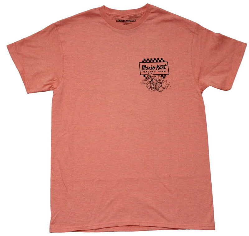 Mario Kart Mens T-Shirt - Lapel Racing Team Logo on Back - Inmyparentsbasement.com
