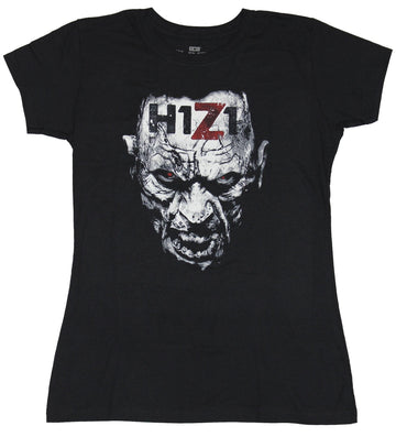 H1Z1 Girls Juniors T-Shirt - Just Survive Zombie with Forehead Logo