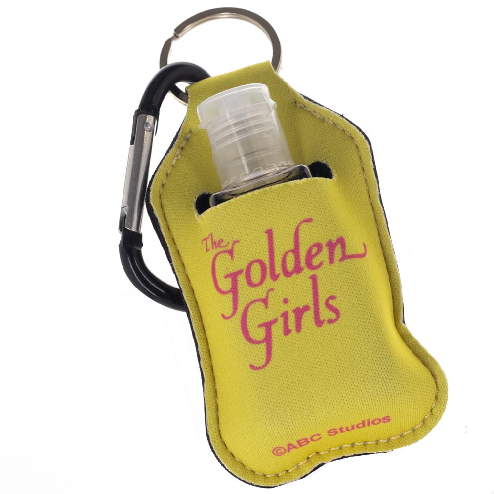 Golden Girls Rose Keychain Bottle Holder with 1 oz. Reusable Bottle