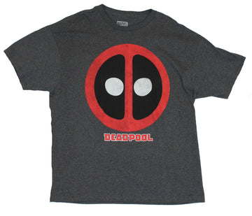 Deadpool (Marvel Comics) Mens T-Shirt  - Simple Distressed Logo Shield
