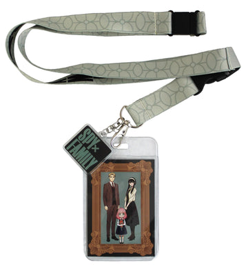 Spy x Family Merch Family Portrait ID Badge Holder Keychain Breakaway Lanyard w/Acrylic Charm