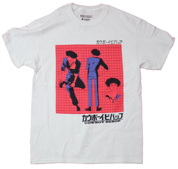 Cowboy Bebop Mens T-Shirt  - Spike Kanji Grid Image