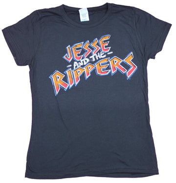 Full House Girls Juniors T-Shirt  - Jesse And The Rippers Band Logo Shirt