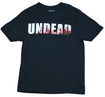 Undead Mens T-Shirt - Splattered Undead Word Image