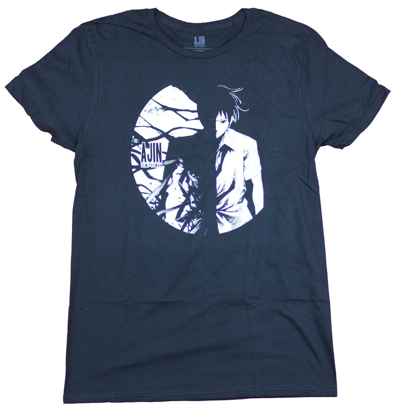 Ajin Demi-Human Mens T-Shirt- Moon lit Black & Whit Ajin Image - Inmyparentsbasement.com