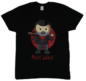 The Walking Dead Mens T-Shirt - Meet Luicille Cartoon Styled Negan Image