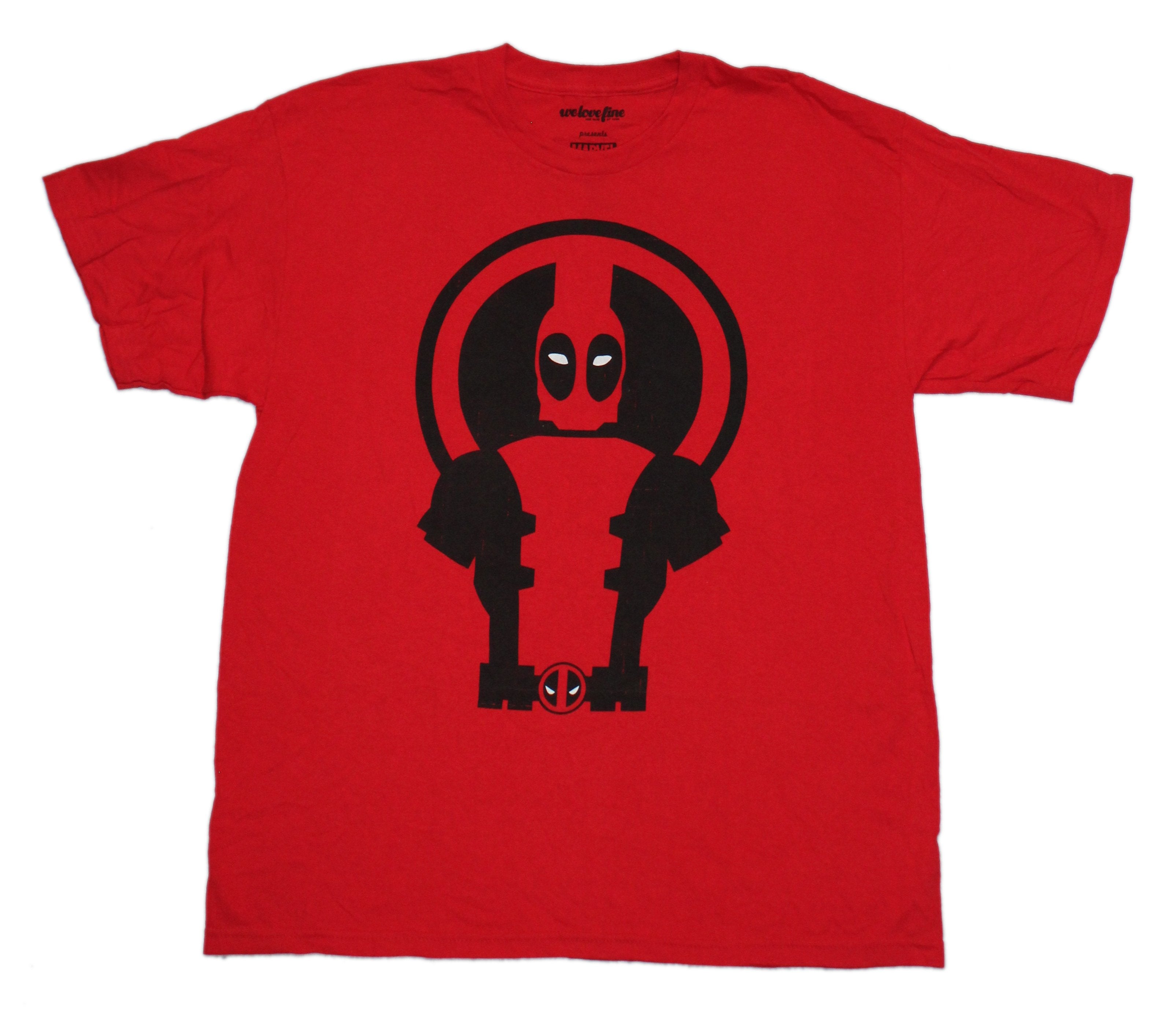 Deadpool Mens T-Shirt - Negative Space in Front of Symbol