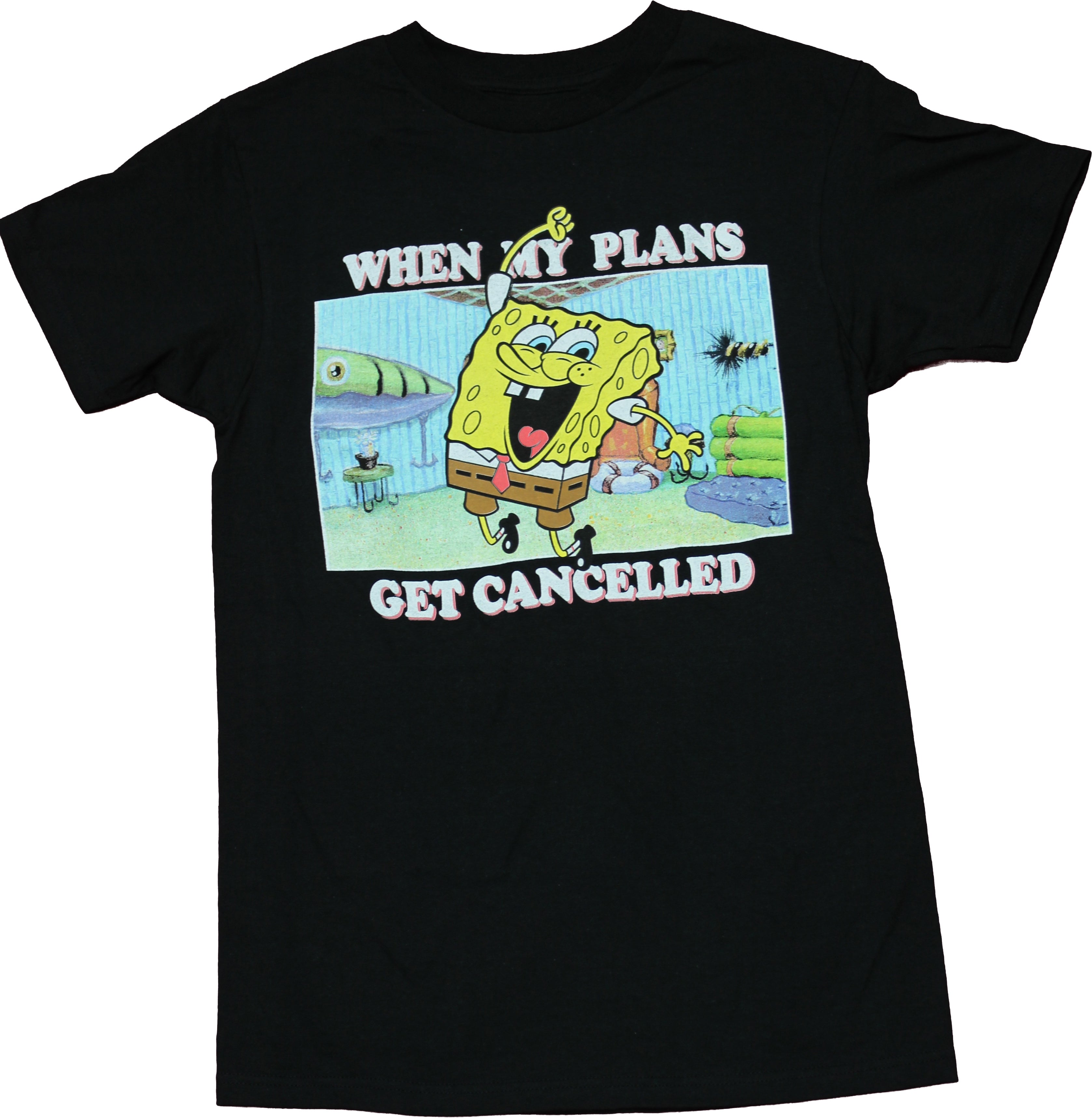 Spongebob Squarepants Mens T-Shirt - When My Plans Get Cancelled