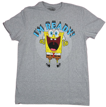 SpongeBob SquarePants Mens T-Shirt  - I'm Ready Super Excited SpongeBob Image